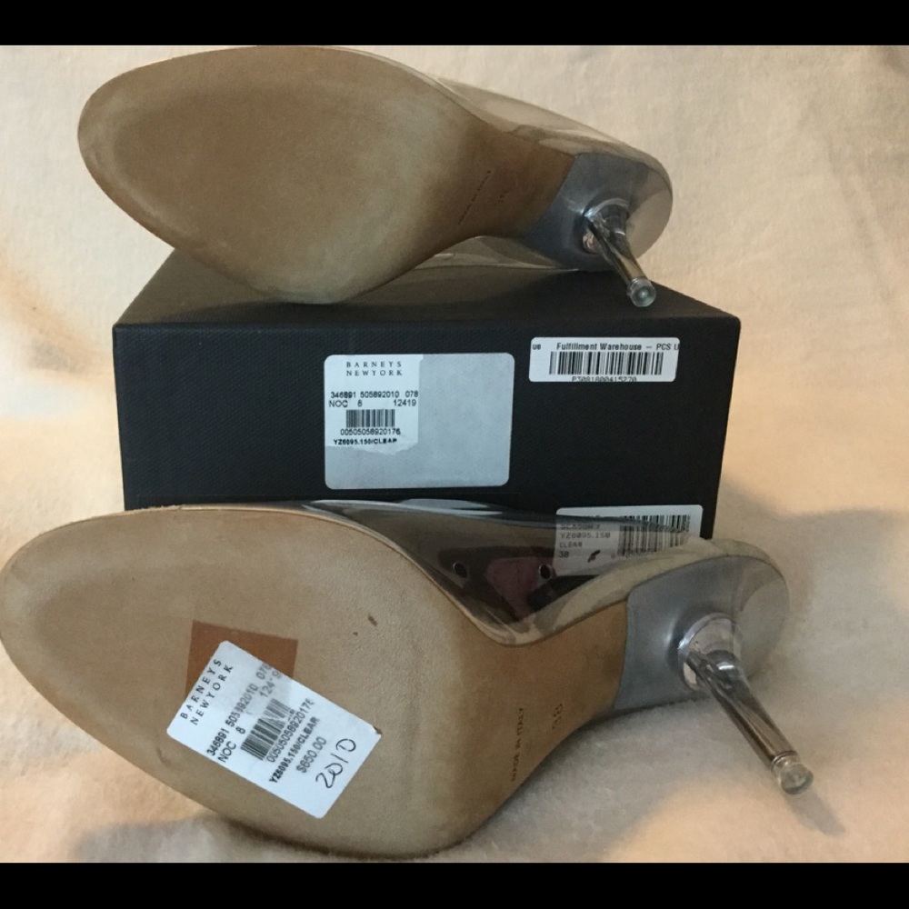 Yeezy Clear PVC Mules Stiletto Season 7 Size 8 New - Picture 3 of 8
